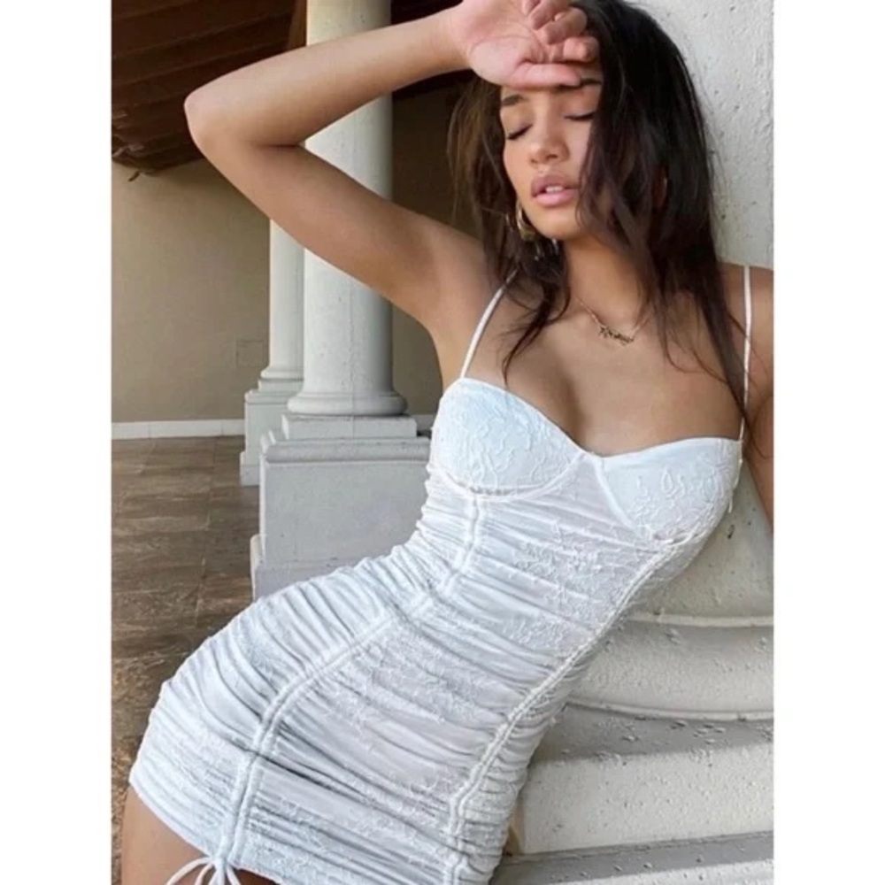 Princess Polly white lace body con dress